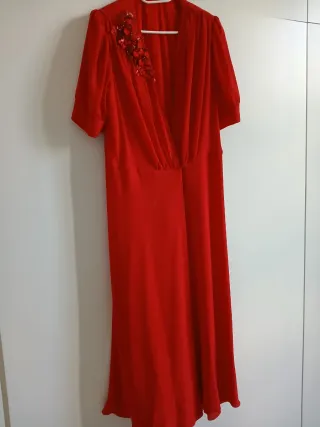 Vestido fiesta rojo Sonia Peña