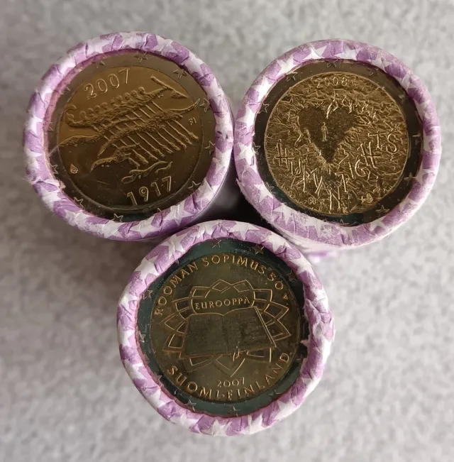 Monedas Finlandia 2007 y 2008