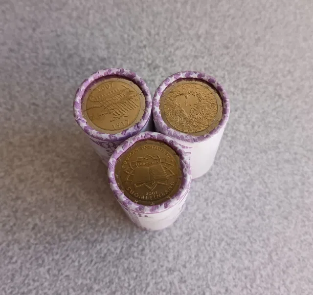 Monedas Finlandia 2007 y 2008