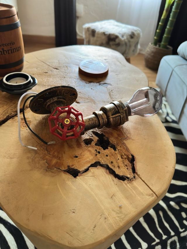 2 Apliques de bombilla metal estilo industrial