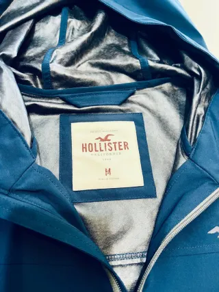 Giacca uomo Hollister blu con cappuccio