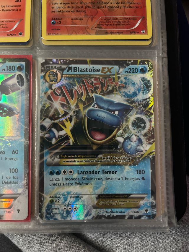 Cartas Pokémon Blastoise EX y MBlastoise EX