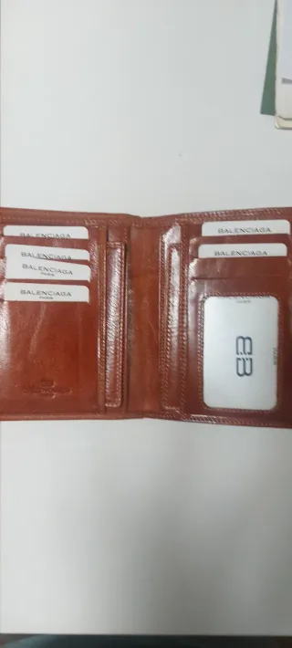 Cartera de piel Balenciaga naranja