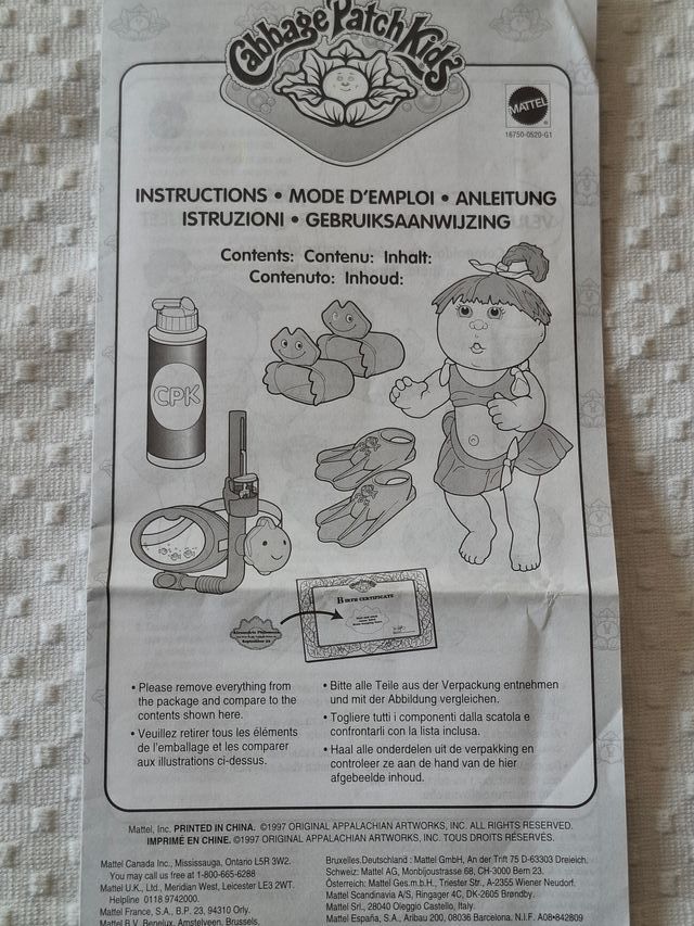 Ropa Muñeca Cabbage Patch Kids Roja