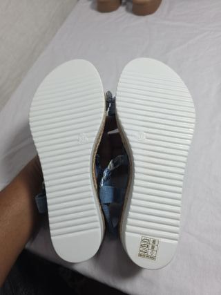 Sandali estivi donna zeppa denim