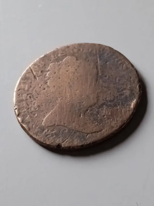 8 maravedís 1848 Isabel II de Juvia de cobre