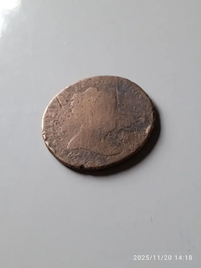 8 maravedís 1848 Isabel II de Juvia de cobre