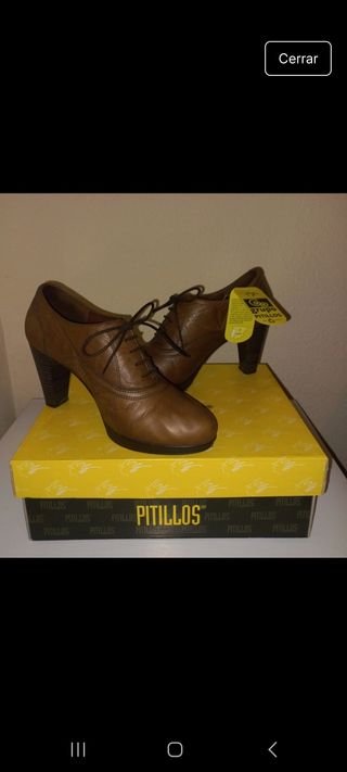 Zapatos Pitillos Piel Talla 37, equivalen a 38