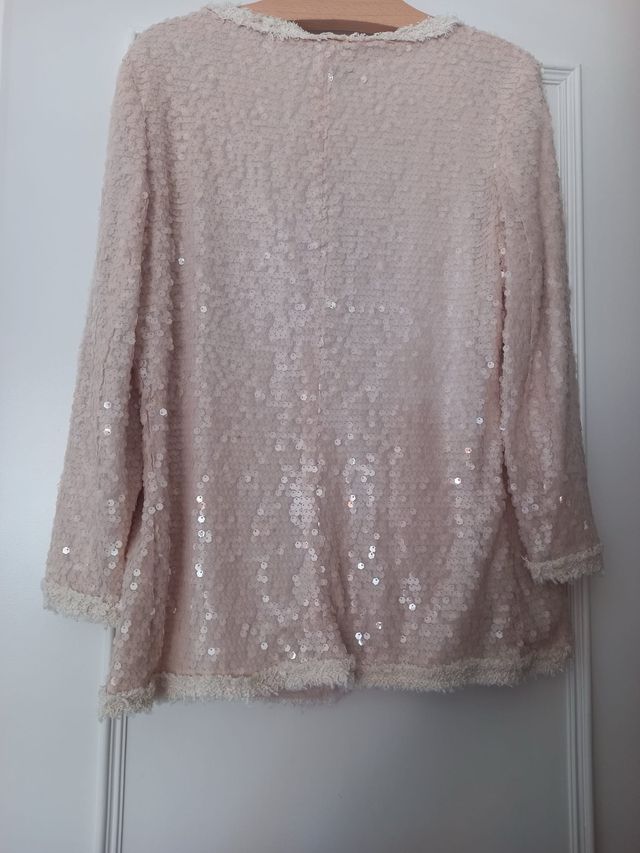 Chaqueta Miu Miu lentejuelas rosa/beige T.M