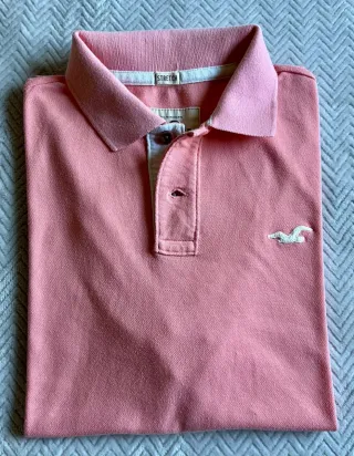 Polo Hollister Uomo Rosa Stretch