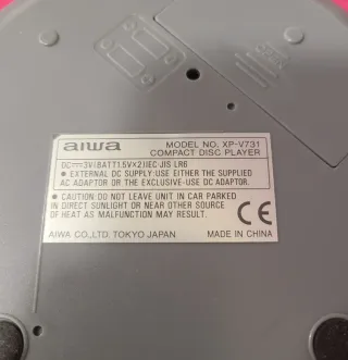 Reproductor CD Portátil Aiwa XP-V731 Vintage.