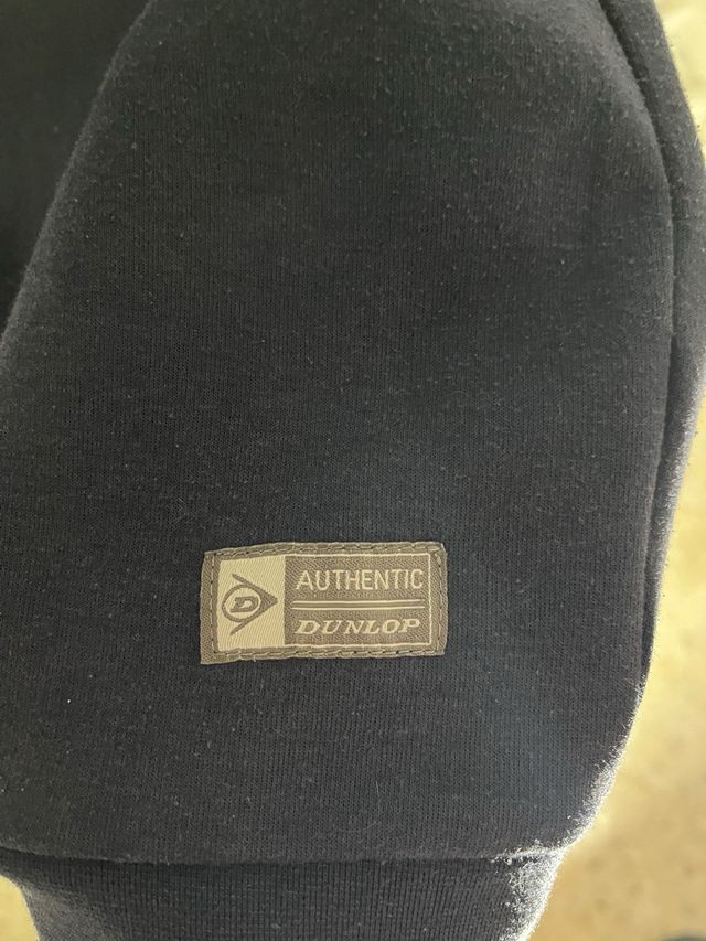 Sudadera Dunlop Azul Logo Naranja