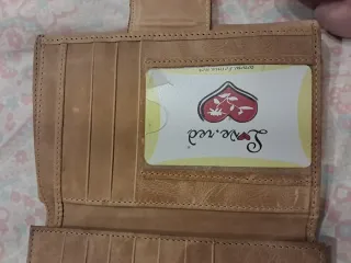 Cartera Love red piel marrón nueva