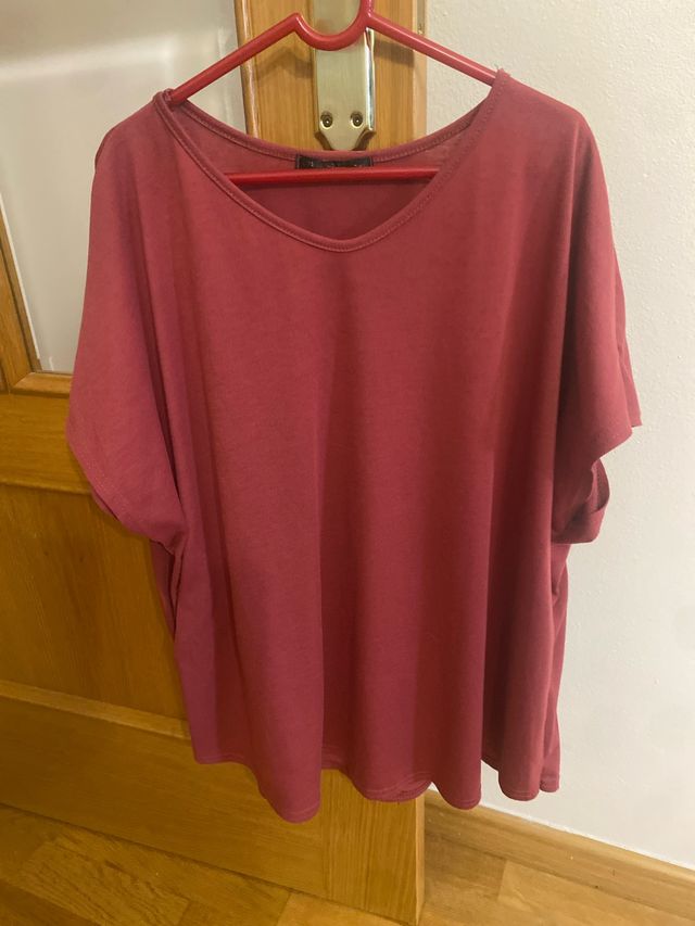 Camiseta señora talla única roja
