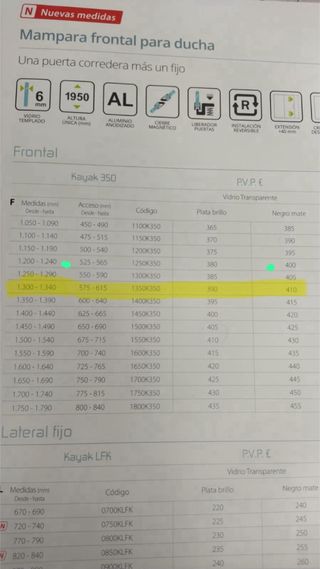 Mampara Ducha Kayak Eko 350  Negro Mate