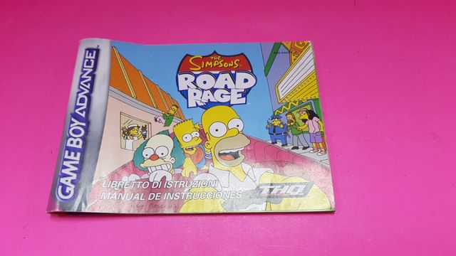Instrucciones Simpsons Road Rage Game Boy Advance