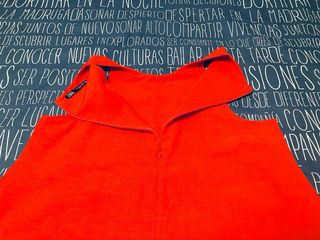 Vestido Zara Tirantes Rojo Volante Talla S