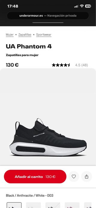 UA Phantom 4 Zapatillas Mujer