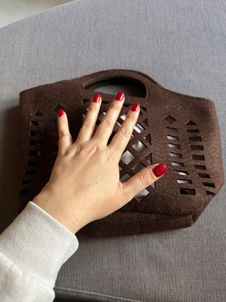 Borsa lana cotta marrone