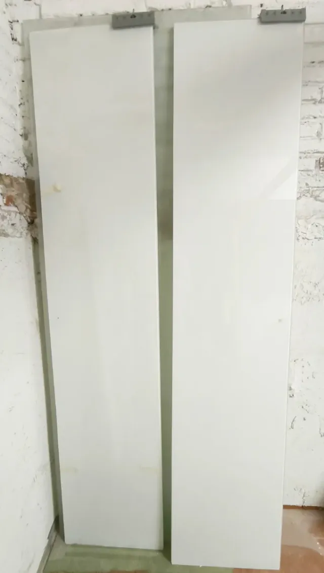 2 Puertas Correderas Cristal templado Blancas Nuev