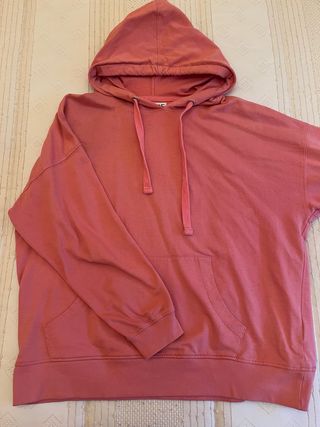 Sudadera rosa con capucha talla s