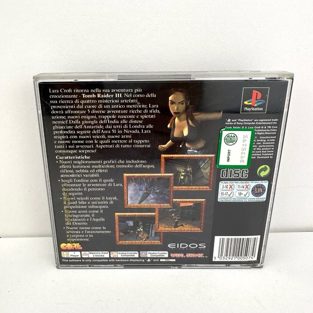 Tomb Raider 3 Ps1 gioco originale PlayStation 1 eu