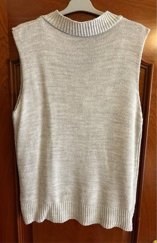Chaleco de punto gris mujer talla única