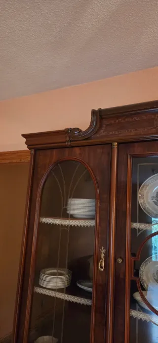 REGALO Vitrina de madera y cristal