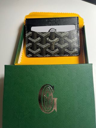Porta carte Goyard beige e nero