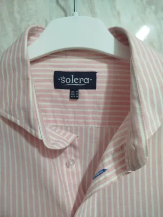 Camisa Solera Rayas Rosas Talla M