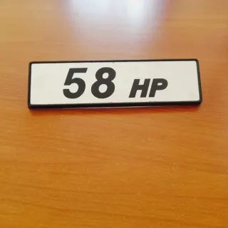 Scritta "58 HP"A112ABARTH 1974/75 posteriore.Nuova