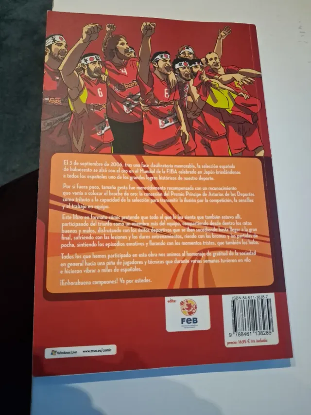 Adaptación gráfica del éxito del baloncesto esp...