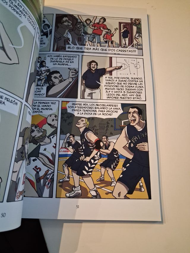 Adaptación gráfica del éxito del baloncesto esp...