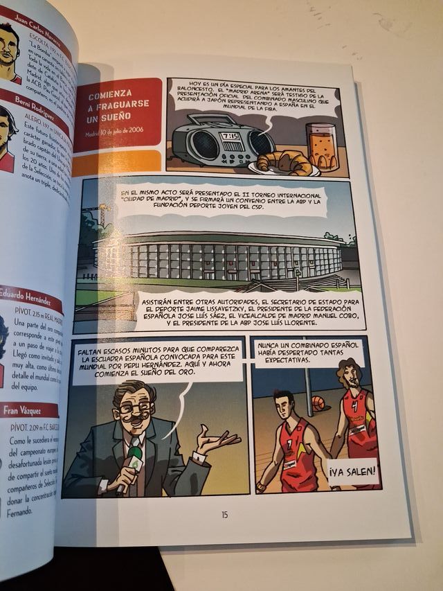 Adaptación gráfica del éxito del baloncesto esp...