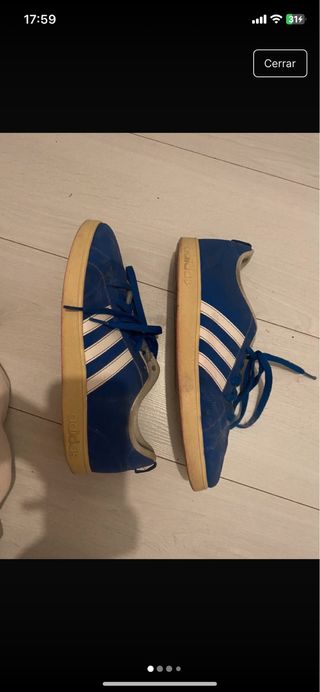 Zapatillas Adidas Talla 39 Azul y Blanco