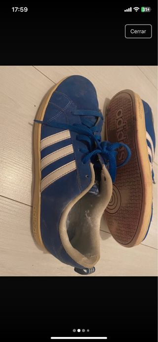 Zapatillas Adidas Talla 39 Azul y Blanco