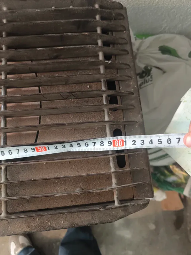 Estufa leña y carbón metal naranja