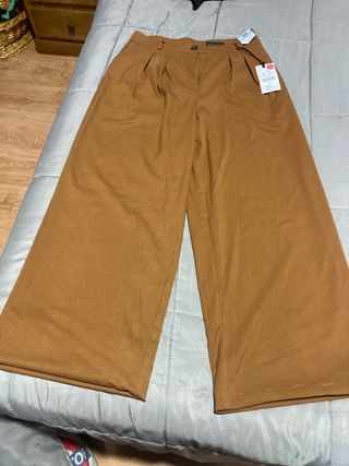 Pantalón ancho marrón Talla M 38