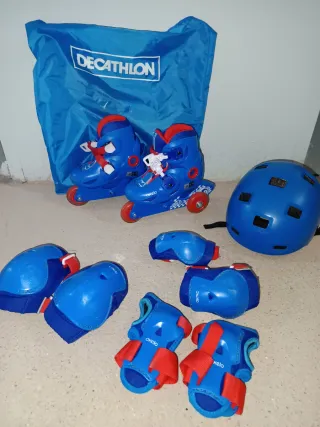 Patines y equipo de protección infantil talla