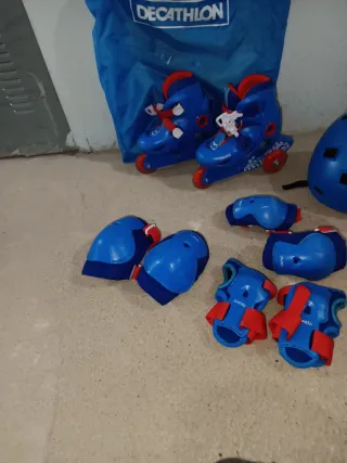 Patines y equipo de protección infantil talla