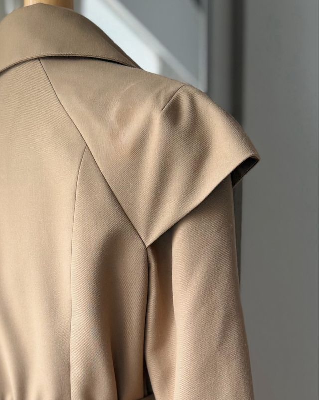 Lujoso Trench coat color camel estilo moderno