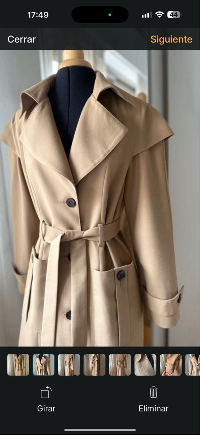 Lujoso Trench coat color camel estilo moderno