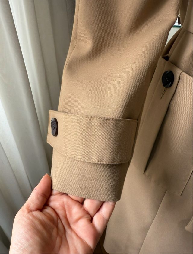 Lujoso Trench coat color camel estilo moderno