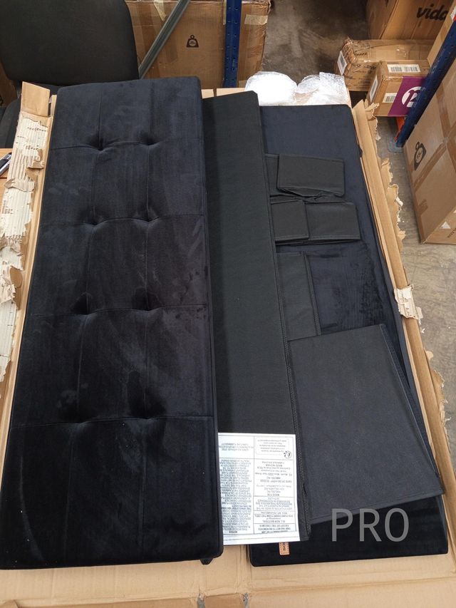 SONGMICS Puff Almacenaje, Baúl de Almacenaje Plegable