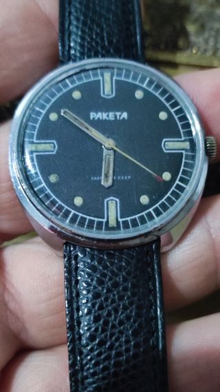 Reloj paketa Militar URSS Negro y Plateado