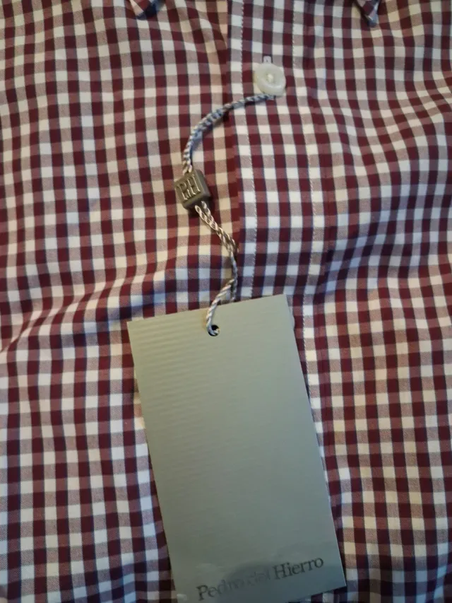 Camisa Pedro del Hierro cuadros roja y blanca