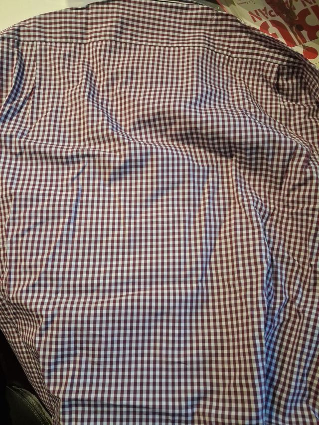 Camisa Pedro del Hierro cuadros roja y blanca