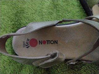 Sandalias Notton Mujer Talla 39 Oro/Plata