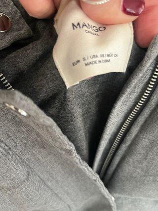 Abrigo acolchado Mango gris