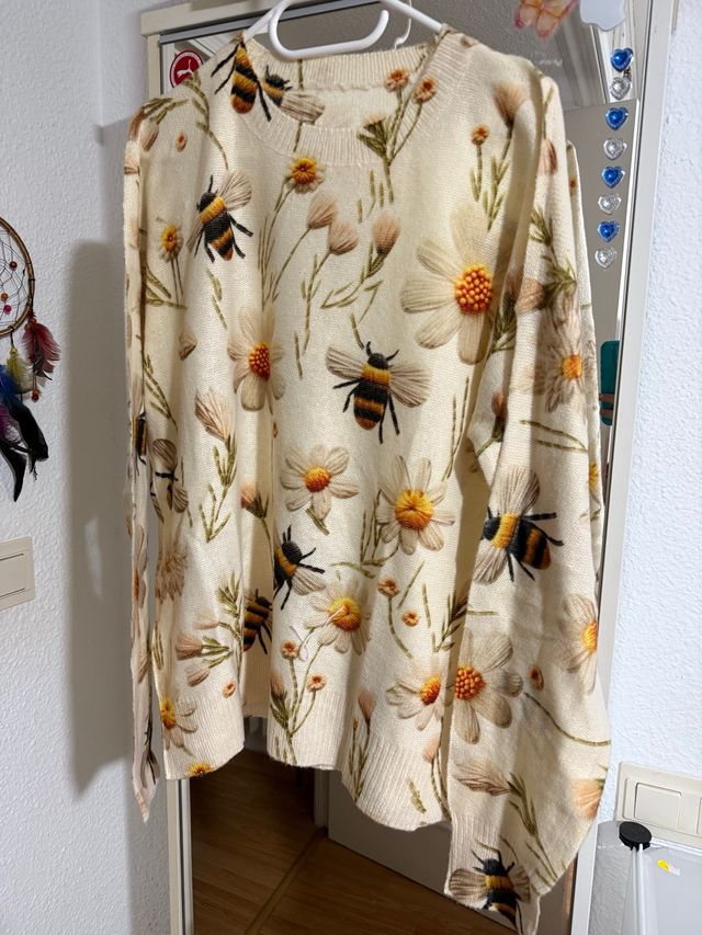 Jersey estampado abejas y flores XXL